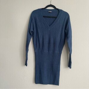Express Deep Blue Knit Dress